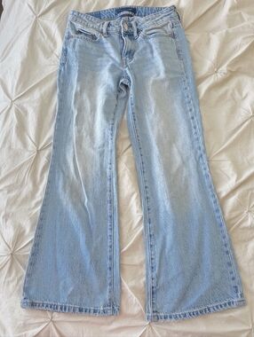 Aeropostale Baggy Flare Jeans Light Wash Y2K Low Rise, Retro